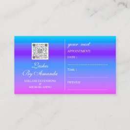 アポイントメントメイクアップヘアロゴ爪、 ネイルピンクQR 予約カード