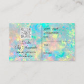 アポイントメントメイクアップヘアロゴ爪、 ネイルQrコードオパール 予約カード (正面)