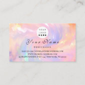 アポイントメントメイクアップヘアロゴ爪、 ネイルQrホログラフ 予約カード (裏面)