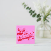 アポイントメントモダンリマインダー、ピンク星 予約カード (スタンド正面)