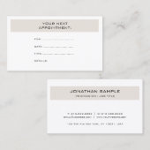 アポイントメントリマイエレガントンダデザインモダントレンディー 予約カード (正面/裏面)