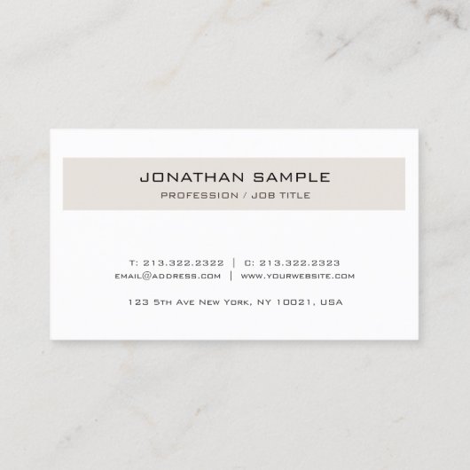 アポイントメントリマイエレガントンダデザインモダントレンディー 予約カード (裏面)