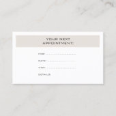 アポイントメントリマイエレガントンダデザインモダントレンディー 予約カード (正面)