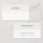 アポイントメントリマイエレガントンダプロフェッショナルテンプレート 予約カード (正面/裏面)