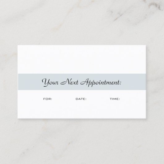 アポイントメントリマイエレガントンダー手書きテンプレート 予約カード (正面)