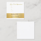 アポイントメントリマイエレガントンダ金ゴールドルックテンプレート 予約カード (正面/裏面)