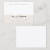 アポイントメントリマイモダンンダエレガントテンプレート 予約カード (正面/裏面)