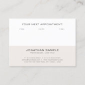 アポイントメントリマイモダンンダエレガントテンプレート 予約カード (正面)