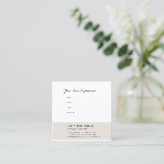 アポイントメントリマインダエレガントテンプレート 予約カード (スタンド正面)