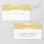 アポイントメントリマインダエレガントー金ゴールドルックテンプレート 予約カード (正面/裏面)