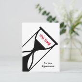 アポイントメントリマインダシンプルーと汎用の砂時計 ポストカード (スタンド正面)