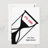 アポイントメントリマインダシンプルーと汎用の砂時計 ポストカード (正面/裏面)