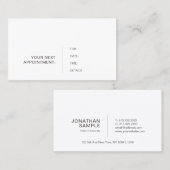 アポイントメントリマインダスタイリッシューのクリーン平野 予約カード (正面/裏面)