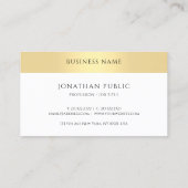 アポイントメントリマインダスタイリッシュー金ゴールドルックテンプレート 予約カード (裏面)