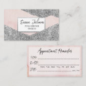 アポイントメントリマインダーカードピンクのテクスチャ 名刺 (正面/裏面)