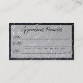 アポイントメントリマインダーカードブラックマーブル理容師 名刺 (裏面)