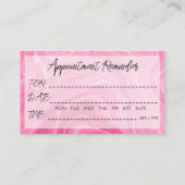 アポイントメントリマインダーカードヘアサロン 名刺 (裏面)