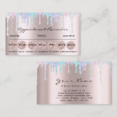 アポイントメントリマインダーカードメイクアップユニコーン自筆証書 名刺 (正面/裏面)