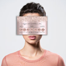 アポイントメントリマインダーカードメイクアップラッシュブローバラ