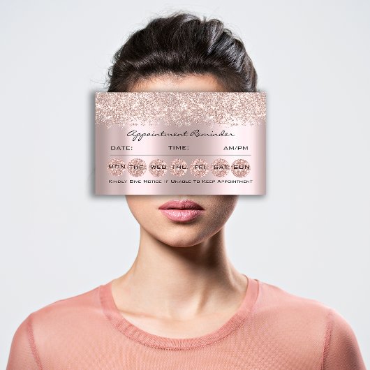 アポイントメントリマインダーカードメイクアップラッシュブローバラ 名刺