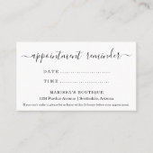 アポイントメントリマインダーカード、ドクターデンタルサロン等 名刺 (正面)