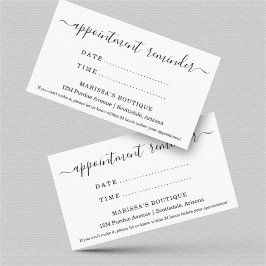 アポイントメントリマインダーカード、ドクターデンタルサロン等 名刺