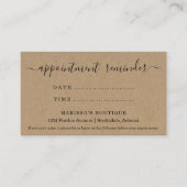 アポイントメントリマインダーカード、ドクターデンタルサロン等 名刺 (正面)