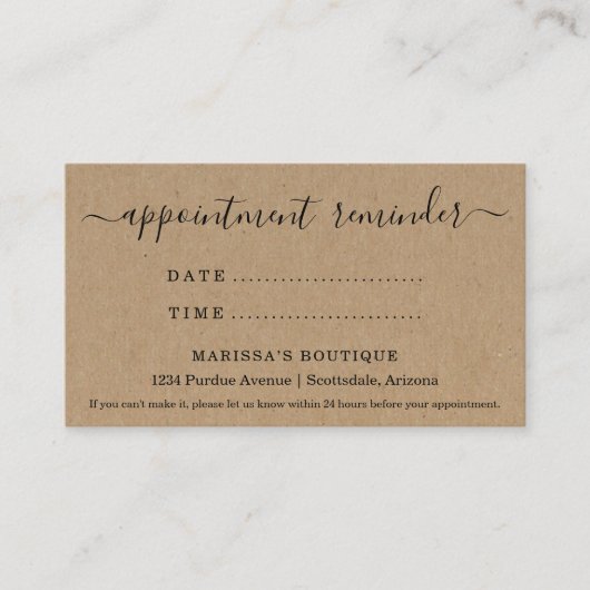 アポイントメントリマインダーカード、ドクターデンタルサロン等 名刺 (正面)