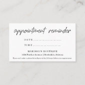 アポイントメントリマインダーカード、ドクターデンタルサロン等 名刺 (正面)