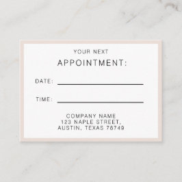 アポイントメントリマインダーカード 名刺