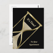 アポイントメントリマインダーグラマラス金ゴールド砂時計 ポストカード (正面/裏面)