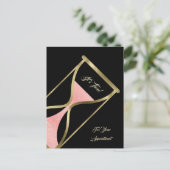 アポイントメントリマインダーグリジーバラ金ゴールド砂時計 ポストカード (スタンド正面)