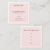 アポイントメントリマインダーサロンスタジオトレンディープレーン 予約カード (正面/裏面)