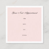 アポイントメントリマインダーサロンスタジオトレンディープレーン 予約カード (裏面)