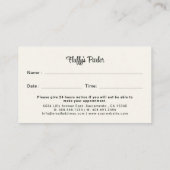 アポイントメントリマインダードッグトリマー水彩 名刺 (裏面)