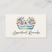 アポイントメントリマインダードッグトリマー水彩 名刺 (正面)