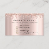 アポイントメントリマインダーバラ赤面グリッター点滅 名刺 (裏面)