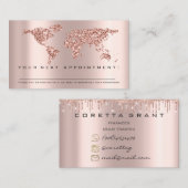 アポイントメントリマインダーワードマップトレーダーの財務 名刺 (正面/裏面)