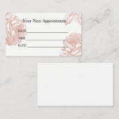アポイントメントリマインダーヴィンテージバラフローラサロン 予約カード (正面/裏面)