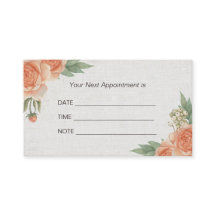アポイントメントリマインダーヴィンテージフローラエレガントサロン