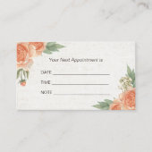 アポイントメントリマインダーヴィンテージフローラエレガントサロン 予約カード (正面)
