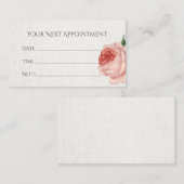 アポイントメントリマインダーヴィンテージフローラリネン 予約カード (正面/裏面)