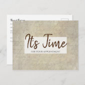 アポイントメントリマインダーヴィンテージ手書き紙 ポストカード (正面/裏面)