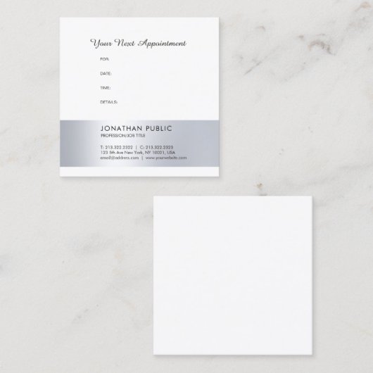 アポイントメントリマインダー病院医師歯科医シック 予約カード (正面/裏面)