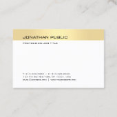 アポイントメントリマインダー金ゴールドルックモダンテンプレート 予約カード (裏面)