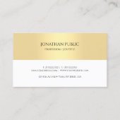 アポイントメントリマインダー金ゴールド白エレガントテンプレート 予約カード (裏面)