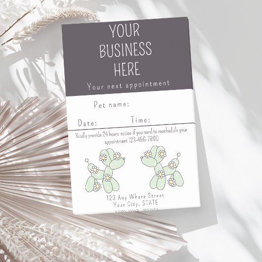 アポイントメントリマインダーPetグルーミングバルーンドッグ ポストイット
