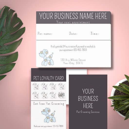 アポイントメントリマインダーPetグルーミングバルーンドッグ ポストイット