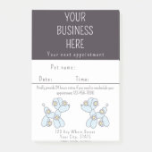 アポイントメントリマインダーPetグルーミングバルーンドッグ ポストイット (正面)