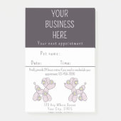 アポイントメントリマインダーPetグルーミングバルーンドッグ ポストイット (正面)